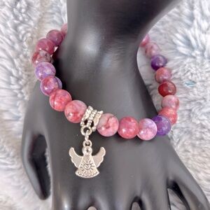 Mixed purple & berry Angel Bracelet